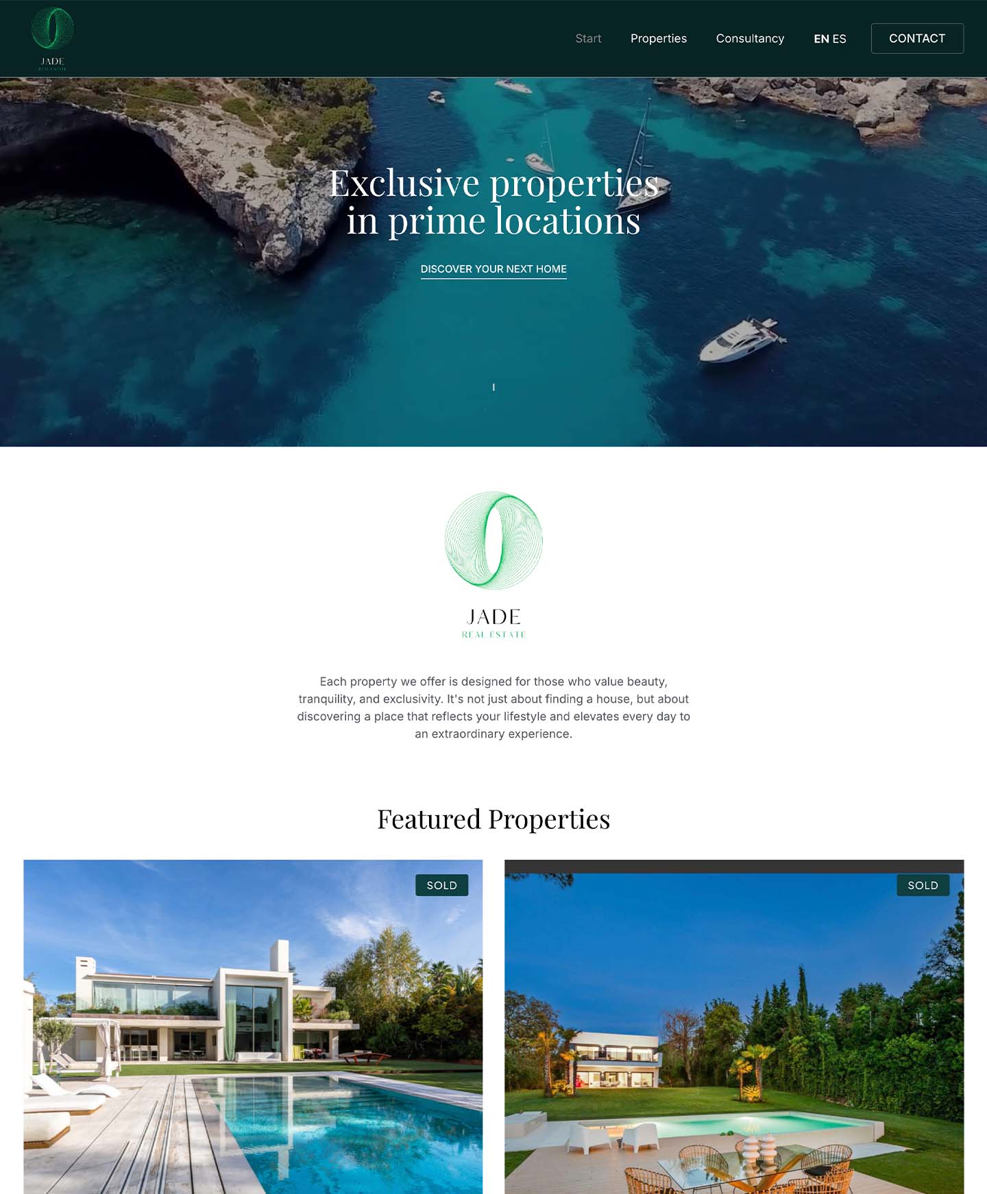 Contractor website mockup
